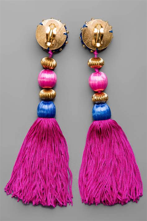 ysl inspired tassel earrings|st laurent earrings.